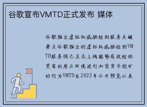 谷歌宣布VMTD正式发布 媒体
